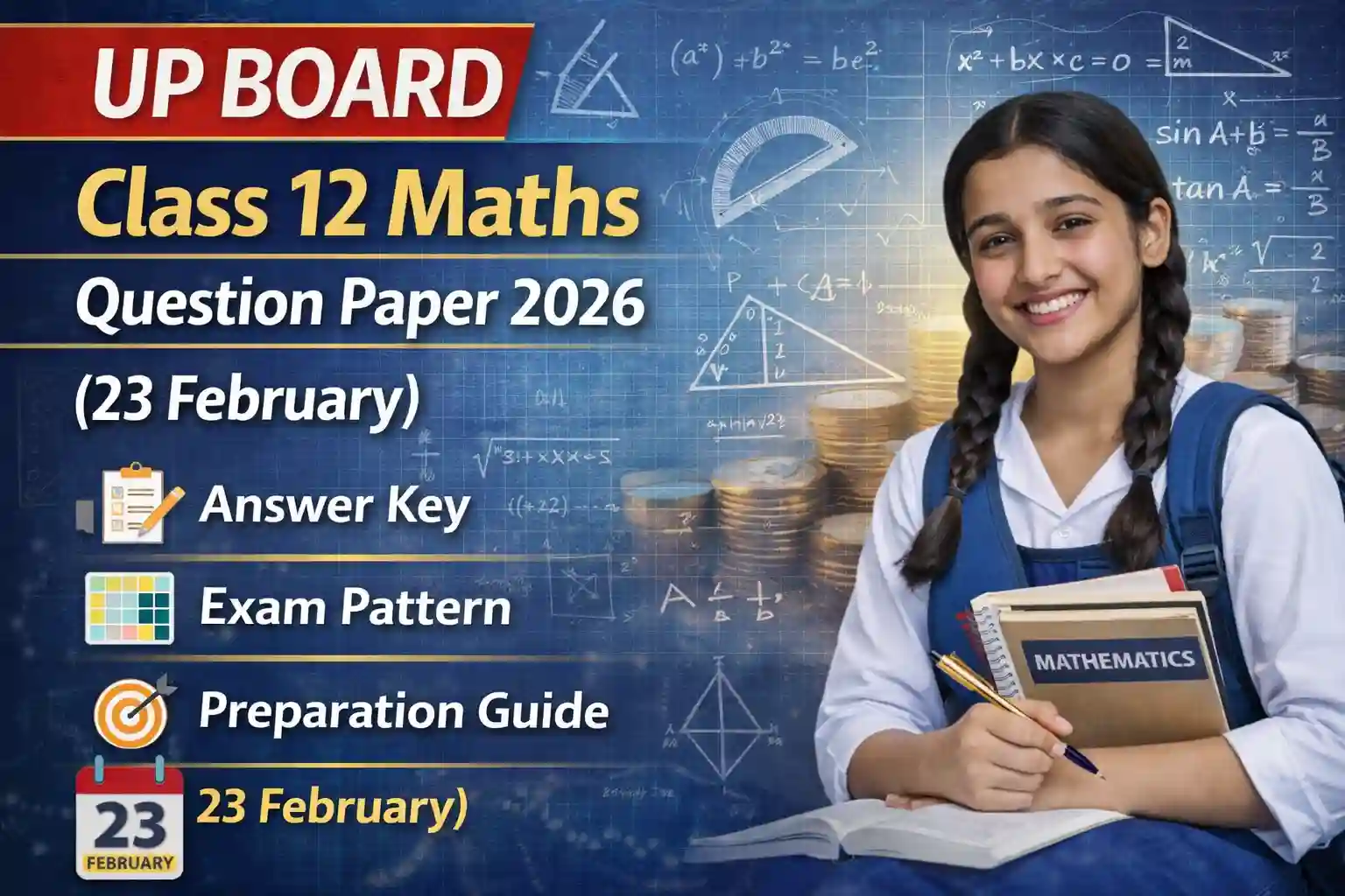 UP Board Class 12 Maths Question Paper 2026